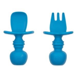 Comprar bumkins chewtensils baby spoon and fork set - dark blue -- 2 pack preço no brasil babies & kids baby essentials suplementos em oferta suplemento importado loja 51 online promoção -