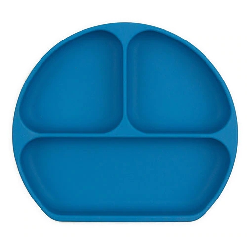Prato de Silicone com Ventosa Bumkins Azul - 1 Unidade
