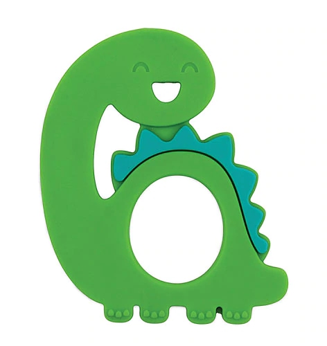 Mordedor de Silicone Bumkins Happy Dinosaur 1 Unidade - Alívio Suave para Bebês