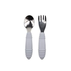 Comprar bumkins spoon & fork - gray -- 1 set preço no brasil babies & kids baby essentials suplementos em oferta suplemento importado loja 17 online promoção -