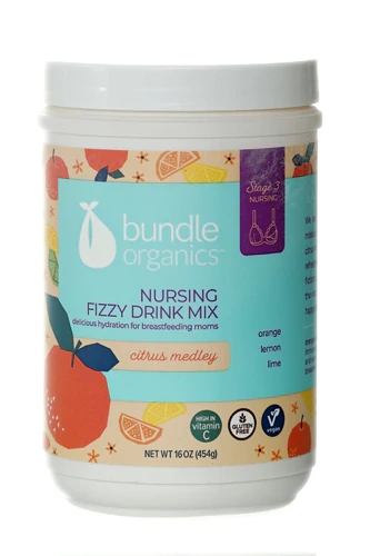 Bundle Organics Bebida Efervescente para Amamentação Sabor Cítrico - 453g