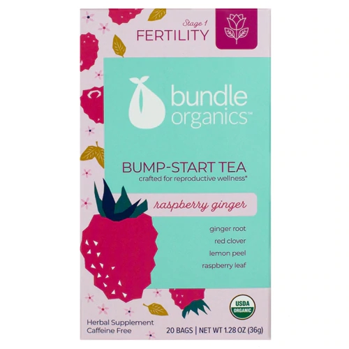 Chá Fertilidade Bundle Organics Stage 1 BumpStart Raspberry Ginger - 20 Sachês