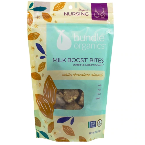 Bundle Organics Milk Boost Bites - Leite de Amêndoa e Chocolate Branco 170g