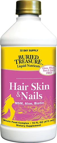 Buried Treasure Cabelo Pele e Unhas Complexo Alimentos Integrais 473ml