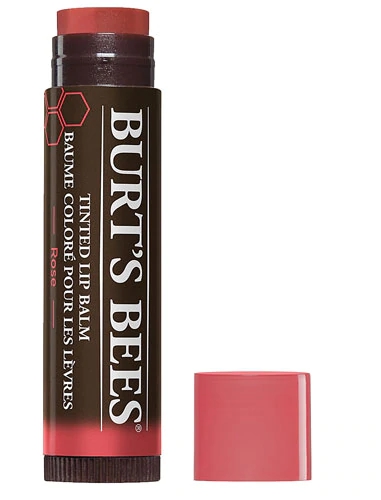 Bálsamo Labial Burt's Bees Rose 100% Natural 4.25g com Manteiga de Karité e Ceras Botânicas