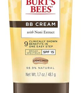 Burt's Bees BB Cream FPS 15 Claro-Médio 48g - Pele Radiante e Protegida
