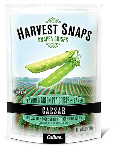 Calbee Harvest Snaps Snapea Crisps Sem Glúten Sabor Caesar 94g