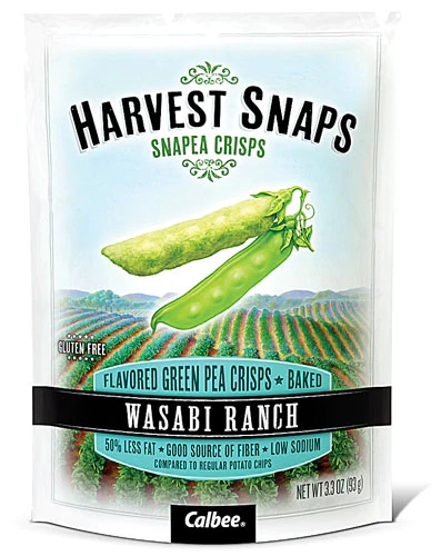 Calbee Harvest Snaps Snapea Crisps Wasabi Ranch Sem Glúten 94g - Snack Saudável e Crocante