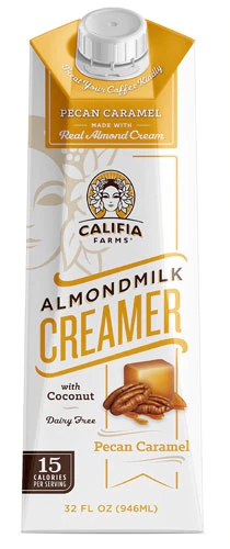 Califia Farms Creme de Leite de Amêndoa Sem Lactose Sabor Pecan Caramelo - 946ml