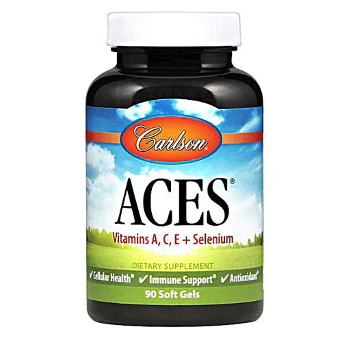 Carlson ACES® - 90 Softgels: Suporte Antioxidante Completo com Vitaminas A, C, E e Selênio
