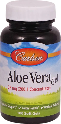 Carlson Aloe Vera Gel 25 mg - 100 Cápsulas Softgel - Saúde Digestiva