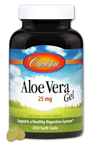 Carlson Aloe Vera Gel 25mg - 250 Cápsulas Gelatinosas - Saúde Intestinal e Bem-Estar