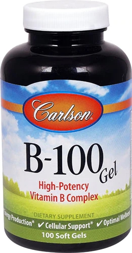 Carlson B-100 Gel 100 Softgels: Potência e Bem-Estar Completo