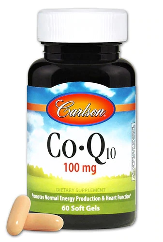 Carlson CoQ10 100mg - 60 Cápsulas Gelatinosas - Suporte Cardíaco e Energia
