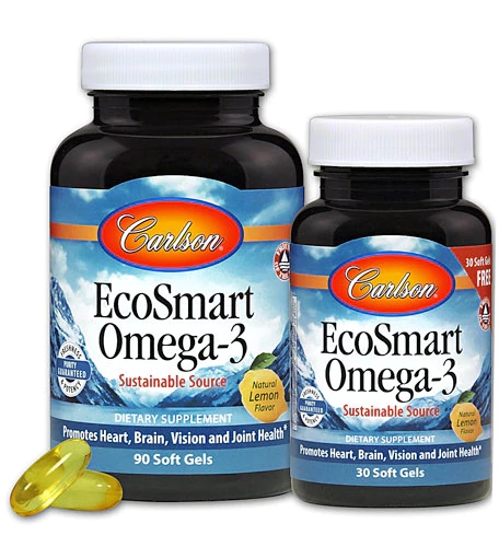 Carlson EcoSmart Ômega-3 Limão - 90 Cápsulas Gelatinosas