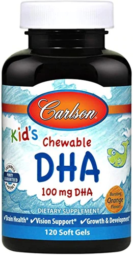 Carlson for Kids DHA Mastigável Sabor Laranja - 120 Gomas Macias