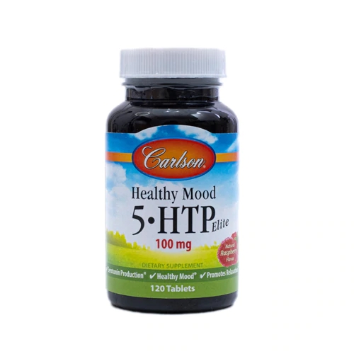 Carlson 5-HTP Elite Humor Natural Sabor Framboesa - 100mg - 120 Comprimidos