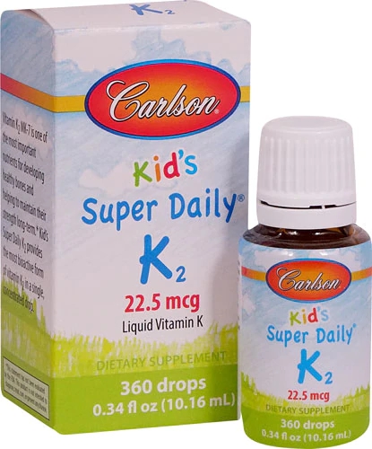 Carlson Kid's Super Daily K2 22.5mcg - Vitamina K2 para Crianças - 9.6ml