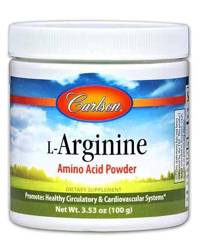 L-Arginina em Pó Carlson - Aminoácido Essencial 99g - Suporte Cardiovascular e Energia