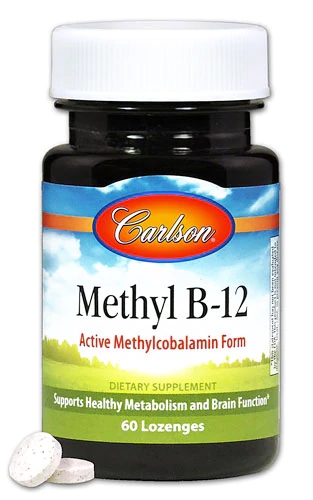 Carlson Methyl B-12 Limão 60 Pastilhas - Vitamina B12 Essencial