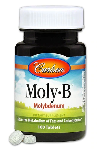 Carlson Moly-B™ Manganês Glicinato Quelato 500 mcg - 100 Comprimidos