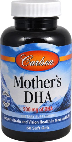 Carlson Mother's DHA 500 mg - 60 Cápsulas Gelatinosas - Saúde Integral