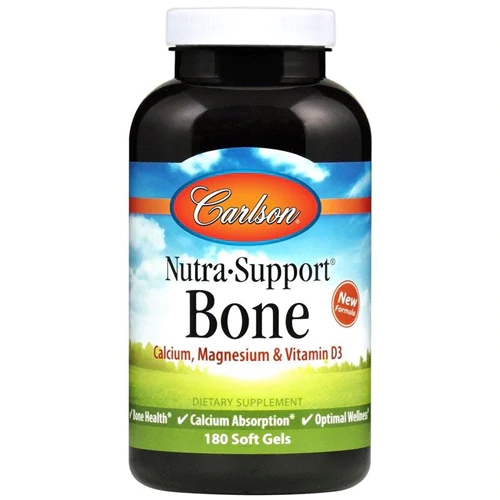 Carlson Nutra•Support® Suplemento Ósseo - 180 Cápsulas Gelatinosas Macias