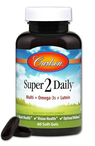 Carlson Super 2 Vitaminas e Minerais Diários - 60 Cápsulas Gelatinosas