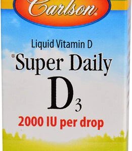 Carlson Super Daily D3 2000 UI: Vitamina D Líquida 10.35ml - Essencial para Imunidade e Ossos Fortes