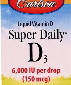 Vitamina D3 Líquida Carlson Super Daily® 15ml - Alta Potência 6000 UI