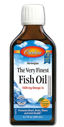 Óleo de Peixe Carlson The Very Finest Laranja 198ml | Saúde Cardiovascular e Bem-Estar