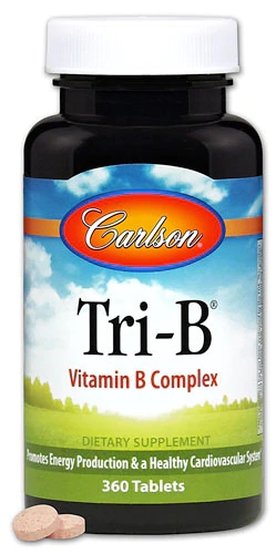 Carlson Tri-B® - 360 Comprimidos: Potencialize sua Energia e Bem-Estar com Vitaminas B Essenciais