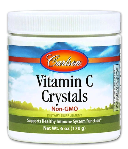 Carlson Vitamina C em Cristais Puros - 170g | Potente Antioxidante para Imunidade