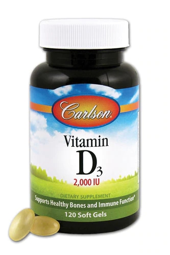 Carlson Vitamina D3 2000 UI - 120 Cápsulas Gelatinosas - Saúde Óssea e Imunidade