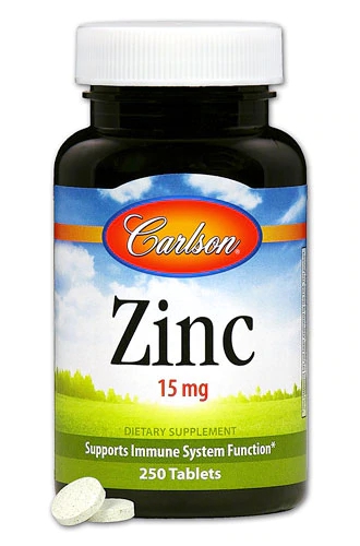 Carlson Zinc Gluconato 15mg - 250 Comprimidos - Suporte Imunológico e Bem-Estar