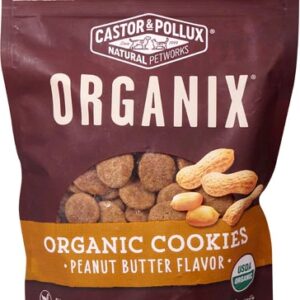 Biscoitos Orgânicos Castor & Pollux para Cães Sabor Manteiga de Amendoim - 340g
