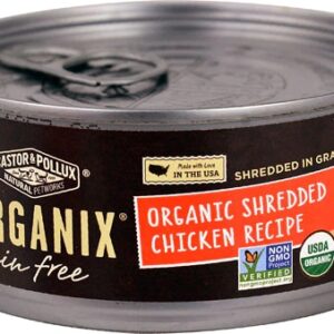 Ração Orgânica Castor & Pollux Organix® Frango Desfiado Sem Grãos para Gatos Adultos - 156g