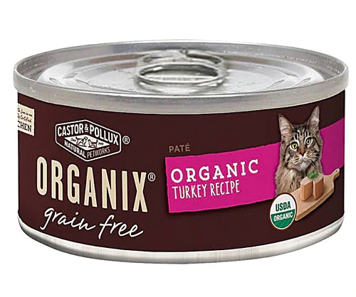 Castor & Pollux Organix Ração Orgânica para Gatos Adultos sem Grãos Sabor Peru - 156g