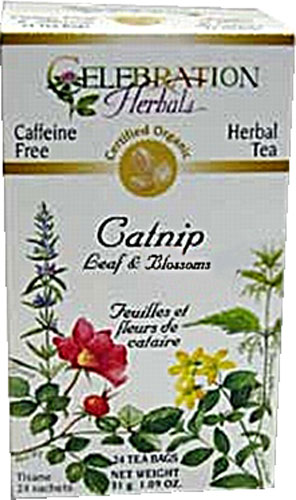 Chá de Ervas Orgânico Celebration Herbals de Erva-de-Gato e Flores Sem Cafeína - 24 Sachês