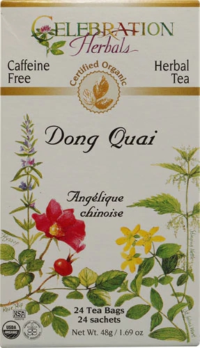 Celebration Herbals Organic Dong Quai Tea Caffeine Free -- 24 Herbal Tea Bags