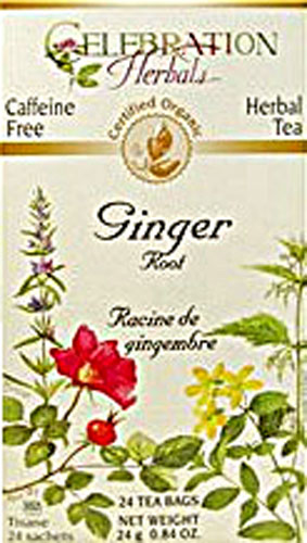 Chá de Raiz de Gengibre Orgânico Celebration Herbals Sem Cafeína - 24 Sachês