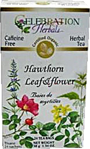 Chá Orgânico Celebration Herbals de Folha e Flor de Espinheiro Alvo Sem Cafeína - 24 Sachês