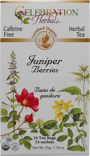 Celebration Herbals Organic Juniper Berries Tea Caffeine Free -- 24 Herbal Tea Bags