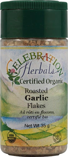 Celebration Herbals Alho Assado Orgânico em Flocos - 35g | Tempero Natural e Saudável