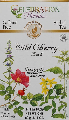 Chá Orgânico de Casca de Cerejeira Selvagem Celebration Herbals 24 Sachês (100% Orgânico)