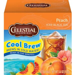 Comprar celestial seasonings cool brew iced black tea peach -- 40 tea bags preço no brasil beverages black tea food & beverages suplementos em oferta tea suplemento importado loja 51 online promoção -