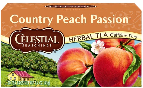 Chá Celestial Seasonings Country Peach Passion Sem Cafeína - 20 Sachês