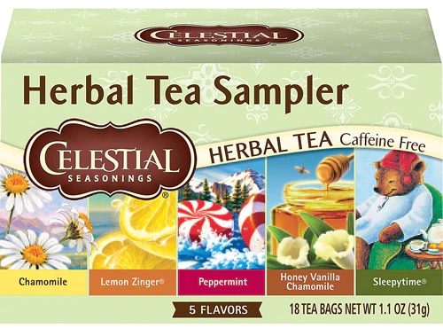 Celestial Seasonings Chá de Ervas Sortido - 18 Sachês (Aprox. 30g)