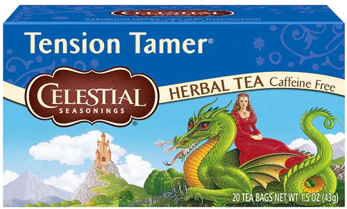 Chá de Ervas Celestial Seasonings Tension Tamer Sem Cafeína - 20 Sachês