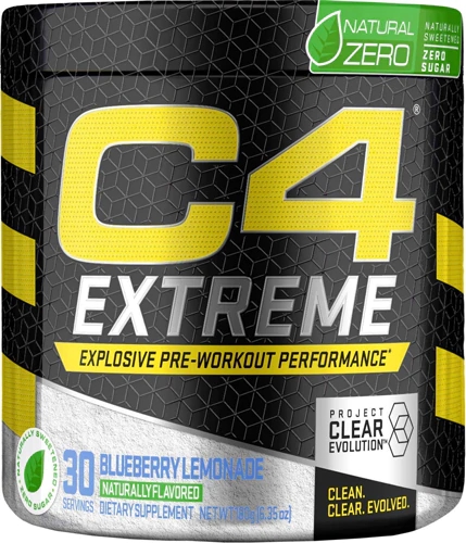 Cellucor C4® Extreme Natural Zero Pré-Treino Blueberry Lemonade - 30 Doses